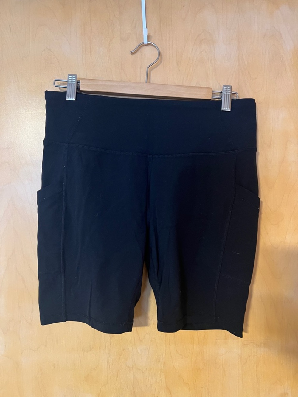 Prana Black High-Rise Bike Shorts with Side Pockets